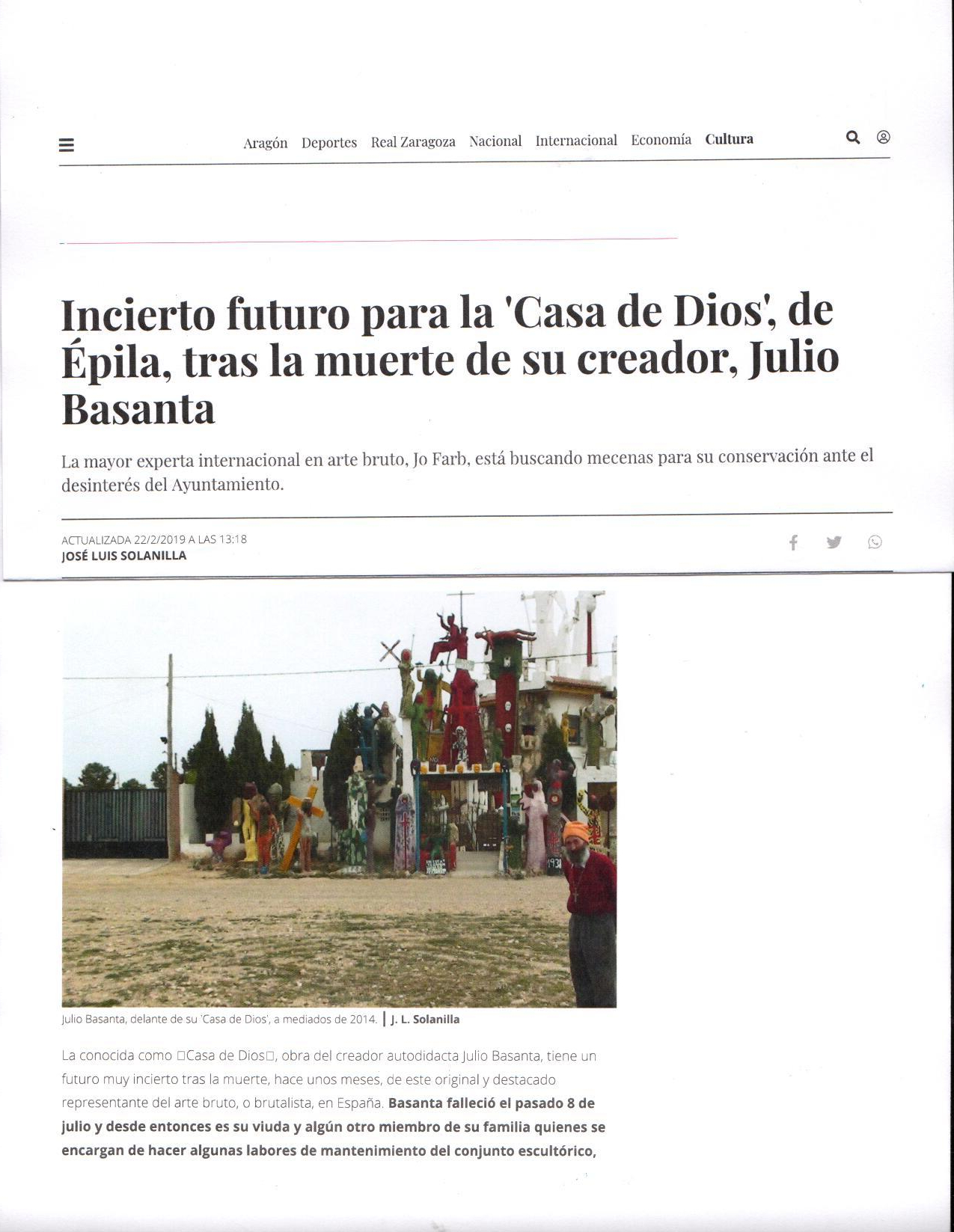 Incierto futuro para la 'Casa de Dios', de Épila, tras la muerte de su creador, Julio Basanta _ Heraldo.es_Page_1